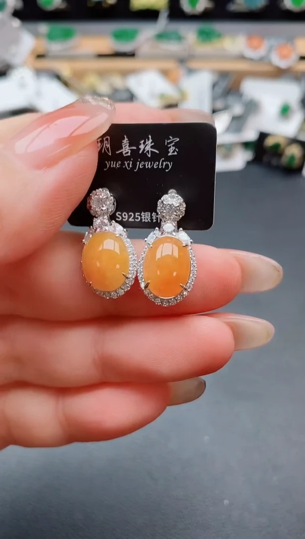 银S925镶嵌戒指翡翠1