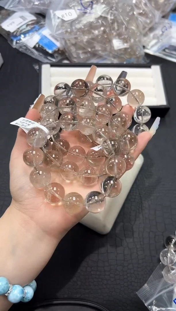 水晶手链未镶嵌11g多样性发其一【1条】默认微瑕17mm