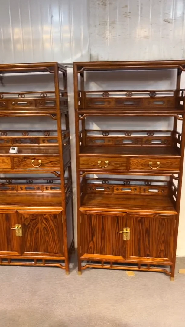 花梨木类木雕款柜子一对