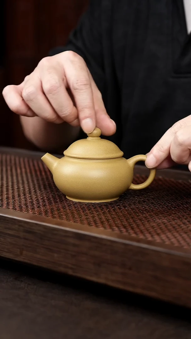 茶壶紫砂黄金段圆珠