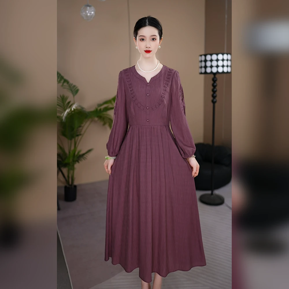 2025时尚显瘦气质轻奢高级感秋季新款女装减龄漂亮洋气百搭连衣裙