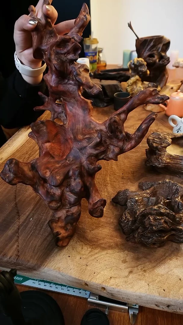 【闪购商品】D242鹰瞳硬木手作小叶羊蹄甲摆件