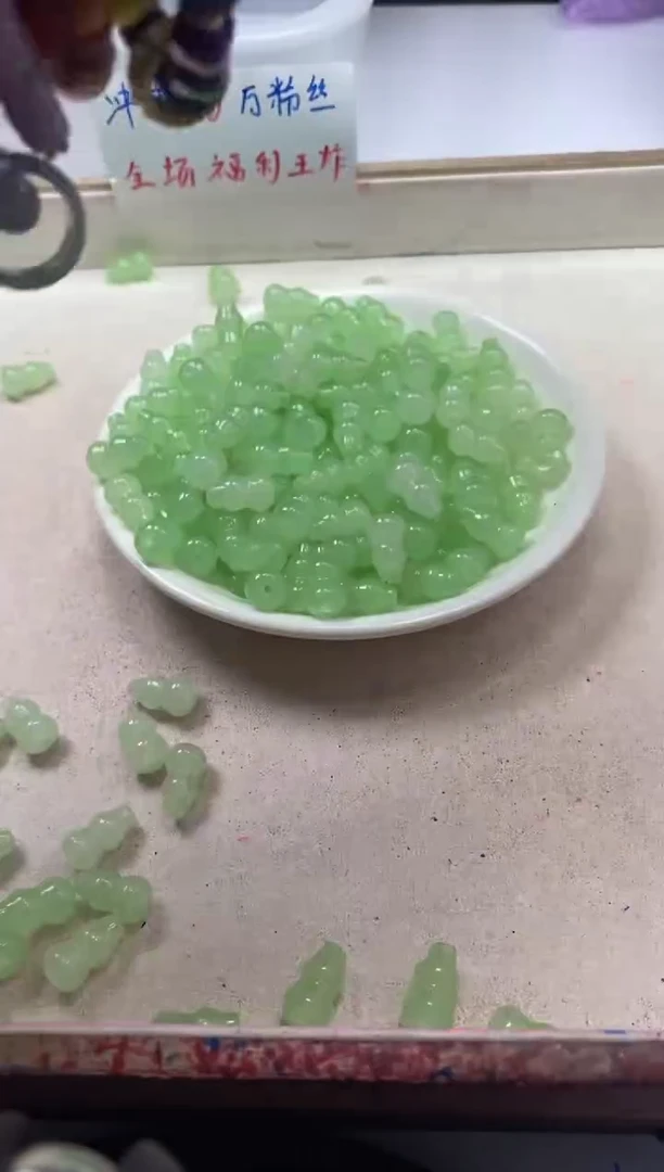 【闪购商品】玛瑙/玉髓颈饰未镶嵌w2326果绿葫芦15*9mm*10颗