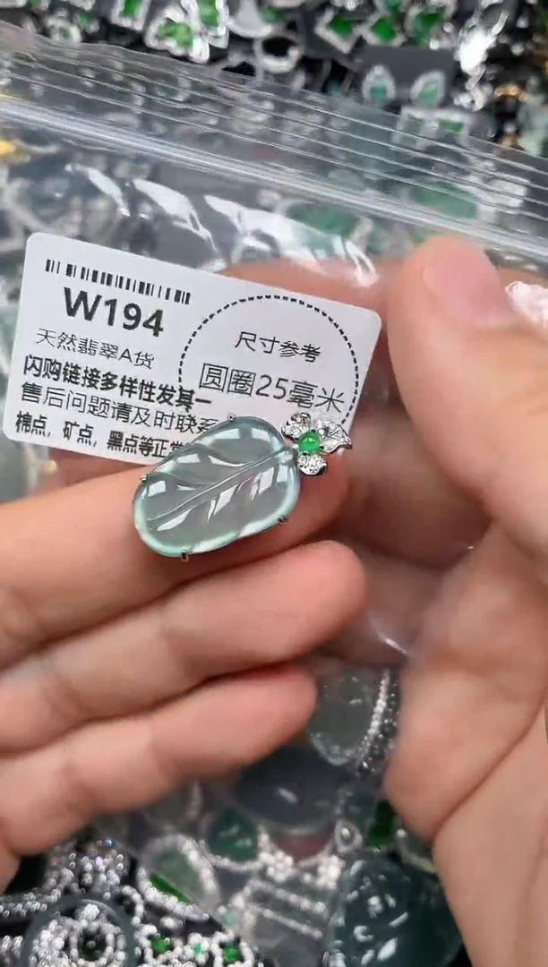 翡翠未镶嵌颈饰W194吊坠
