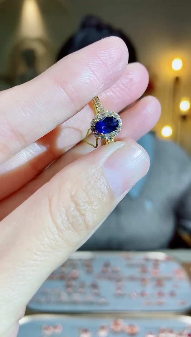 手饰蓝宝石银S925镶嵌手饰