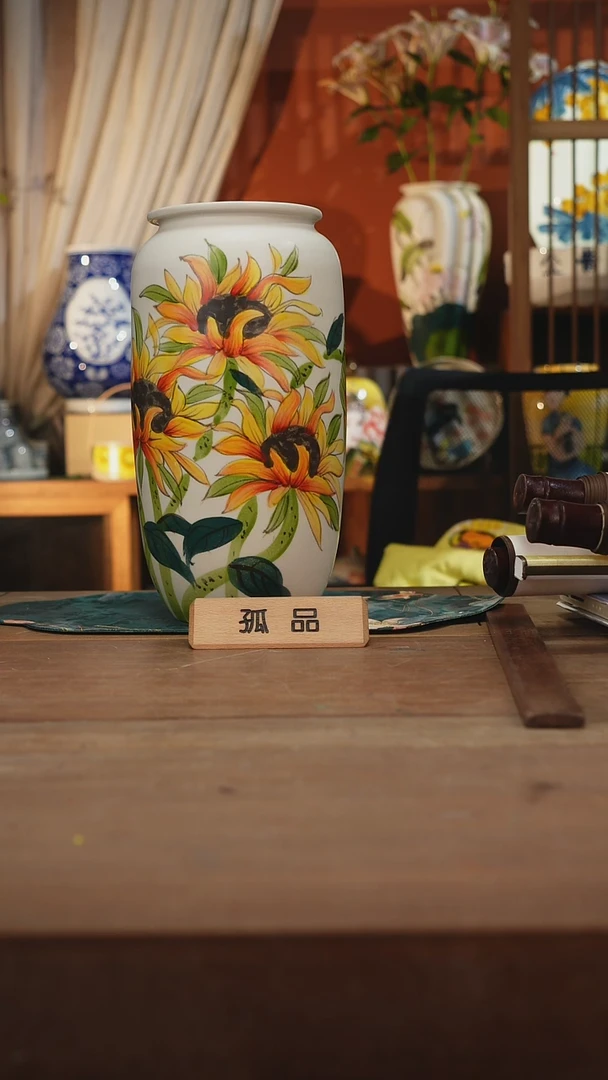 瓶景德镇设计师釉下手绘陶瓷花瓶