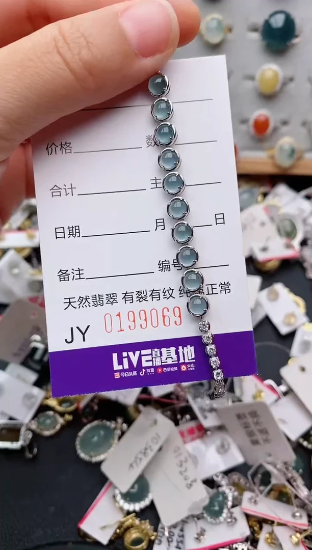 翡翠银S925镶嵌颈饰.