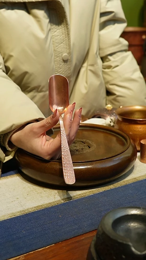 【闪购商品】纯紫铜取茶勺（冲之雅器）