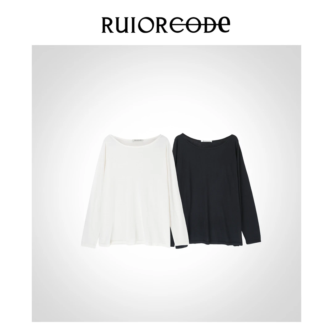 【RUIORCODE】轻薄大U领丝 羊绒混纺长袖轻薄针织衫 理性消费！！