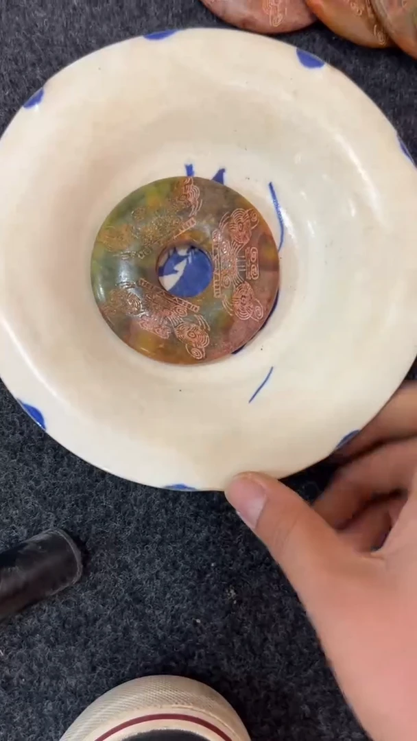 瓷片手工，手绘，瓷器