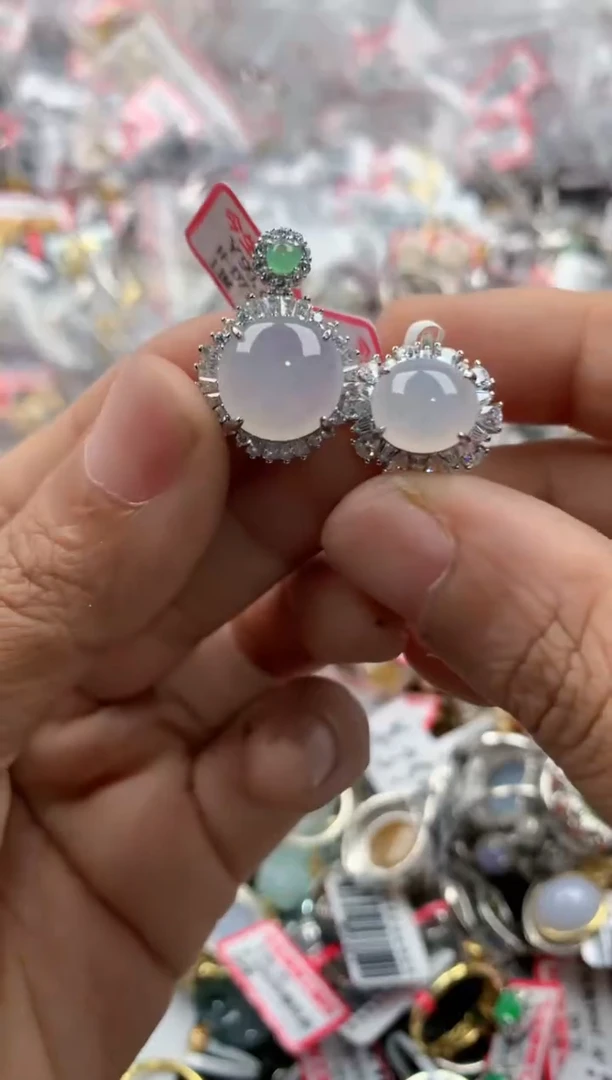 银S925镶嵌戒指翡翠11             2
