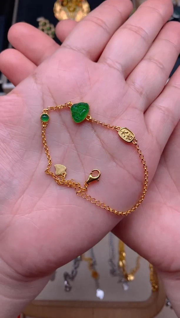 【闪购商品】翡翠手链银S925镶嵌手链