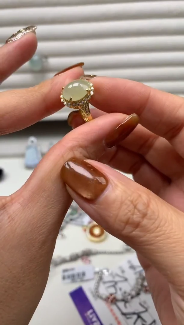 银S925镶嵌戒指翡翠21