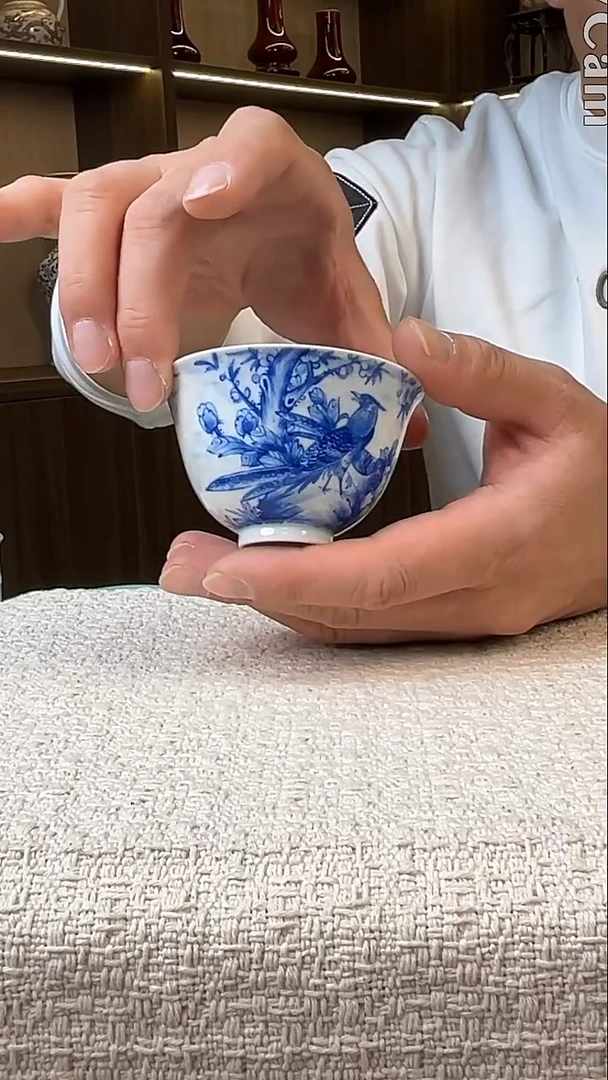 瓷片景德镇毛仔柴窑杯
