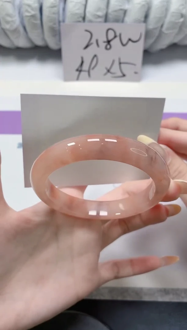 石英质玉手镯未镶嵌306-60.2桃花