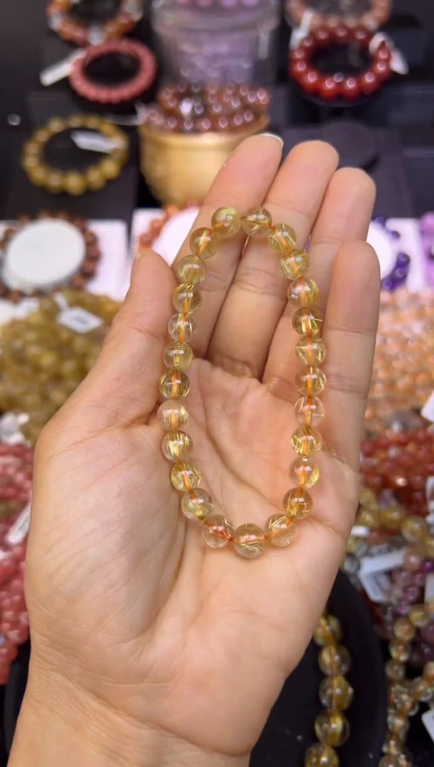 未镶嵌手串水晶金发晶7.9mm