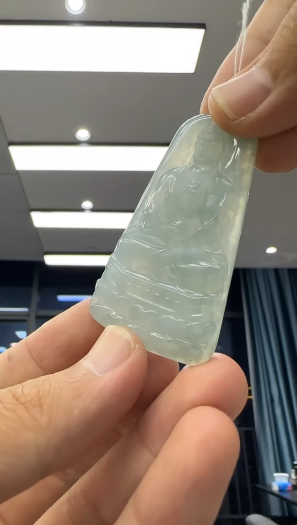 颈饰未镶嵌翡翠天然翡翠A货孤品一件