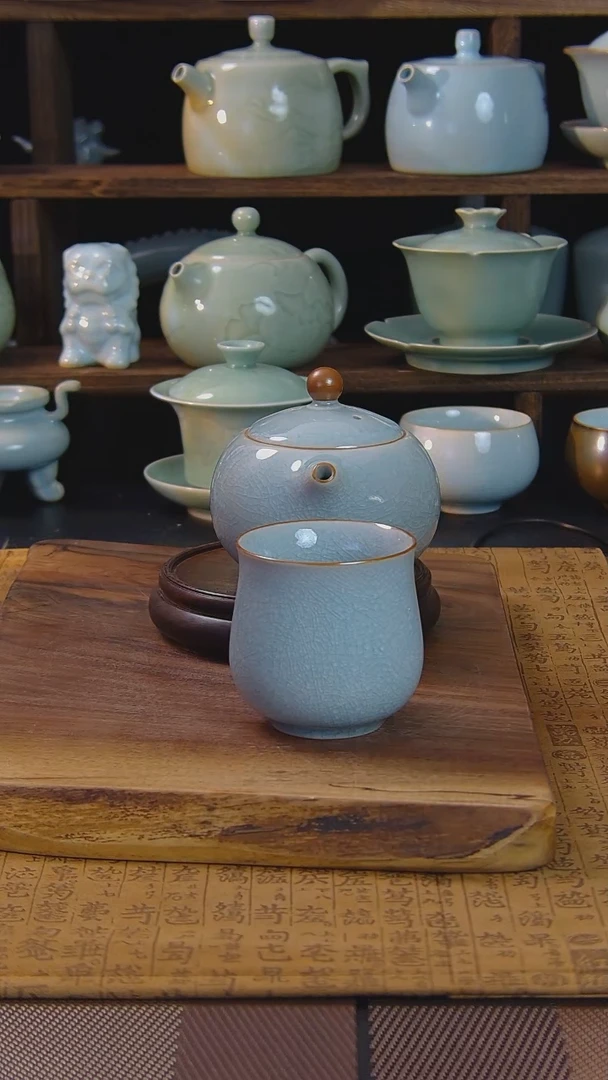原矿原釉汝瓷福利壶