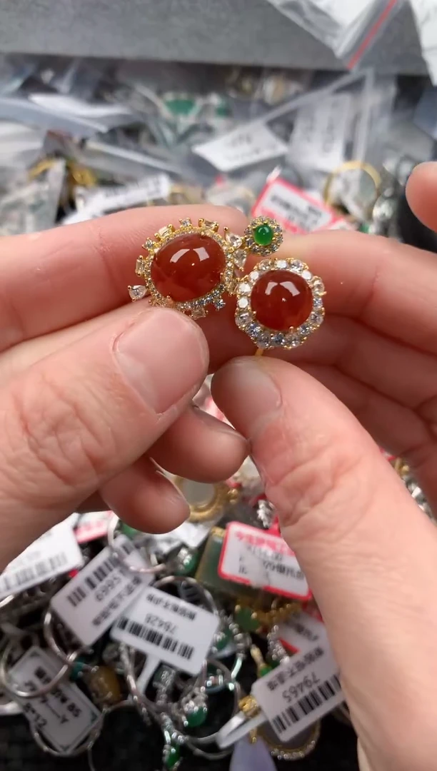 银S925镶嵌戒指翡翠1                          1