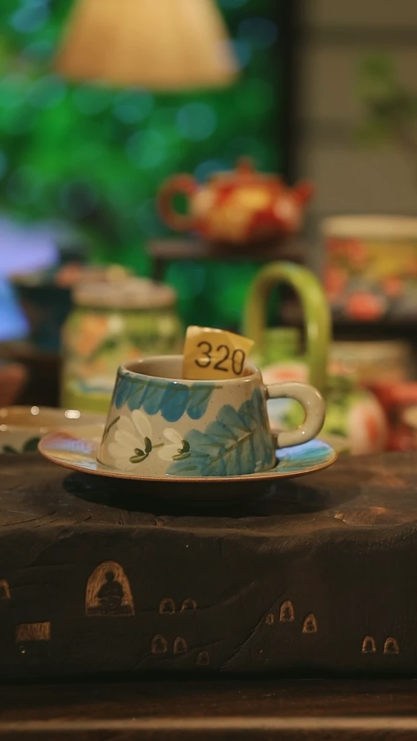 陶瓷320景德镇高温手绘釉下彩设计师款式