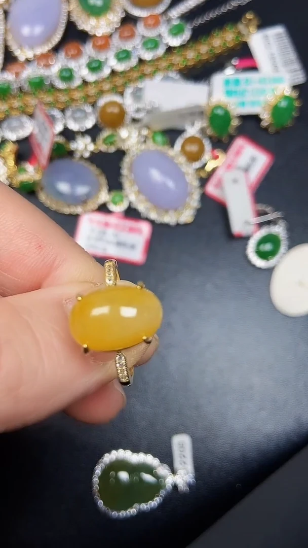 银S925镶嵌戒指翡翠2220