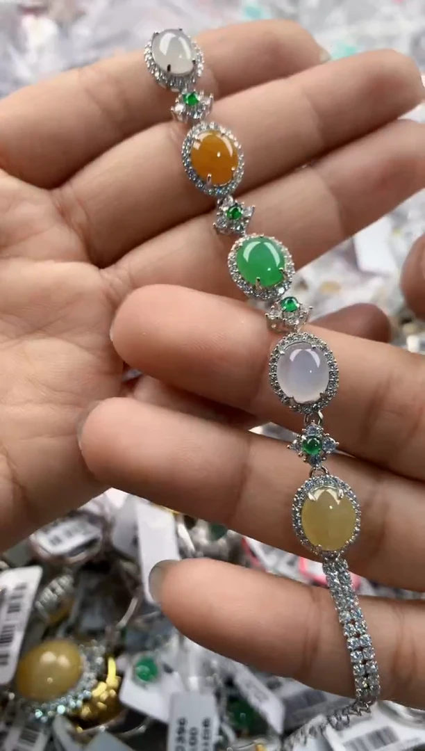 银S925镶嵌戒指翡翠4444----10