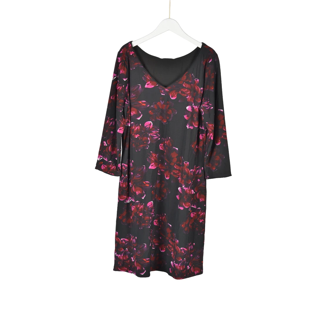 【Y专柜捡漏】女装SLDEC-连衣裙6796深红印花正码