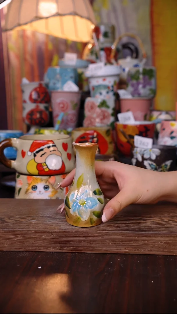 杯子陶泥垚手作 景德镇手工手绘陶瓷器物