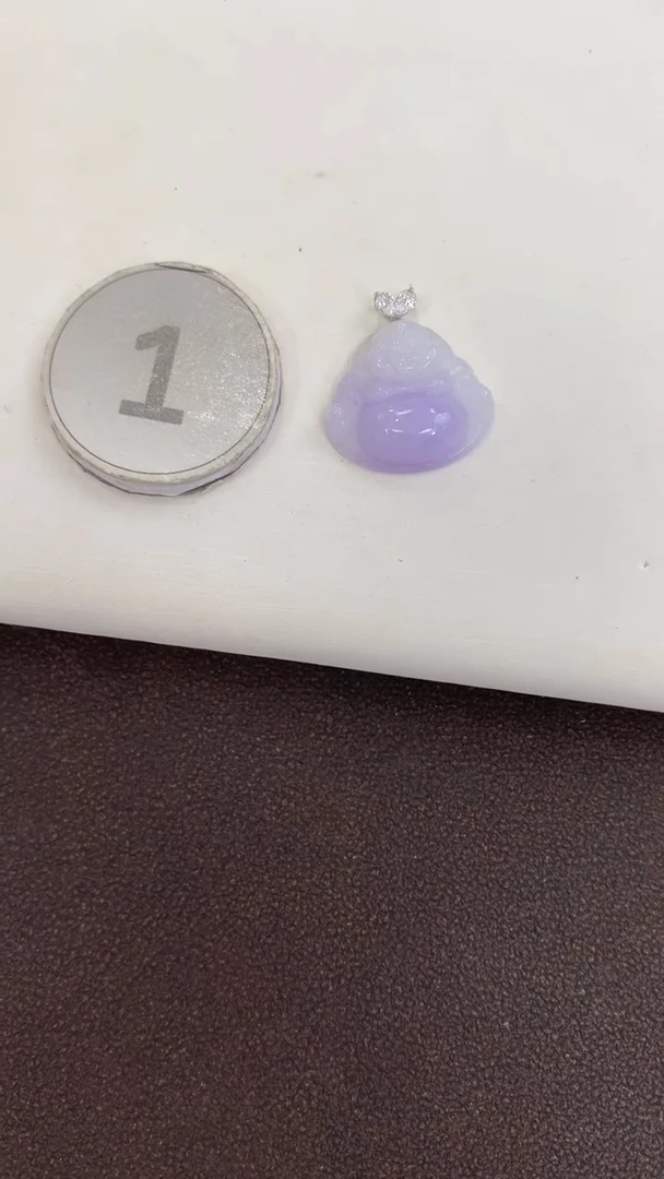 颈饰18K金镶嵌翡翠天然缅甸a货翡翠