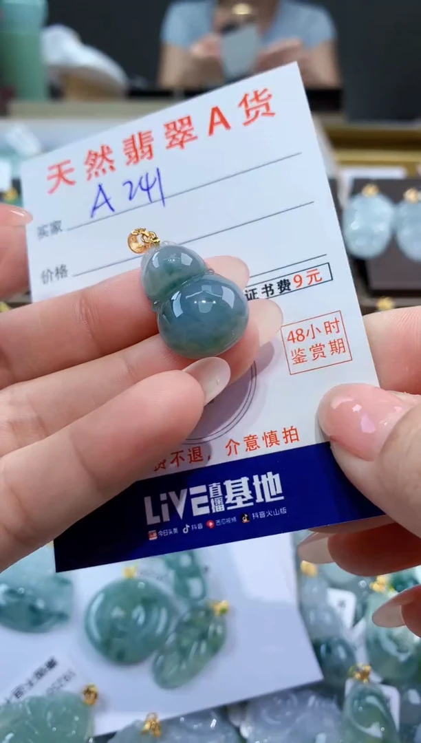颈饰未镶嵌翡翠天然翡翠A货挂件