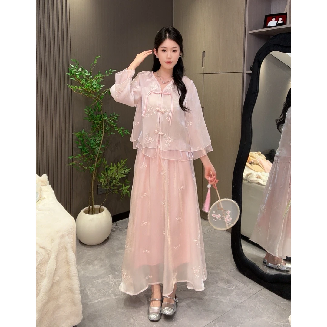 （欣欣）新中式国风刺绣仙女套装