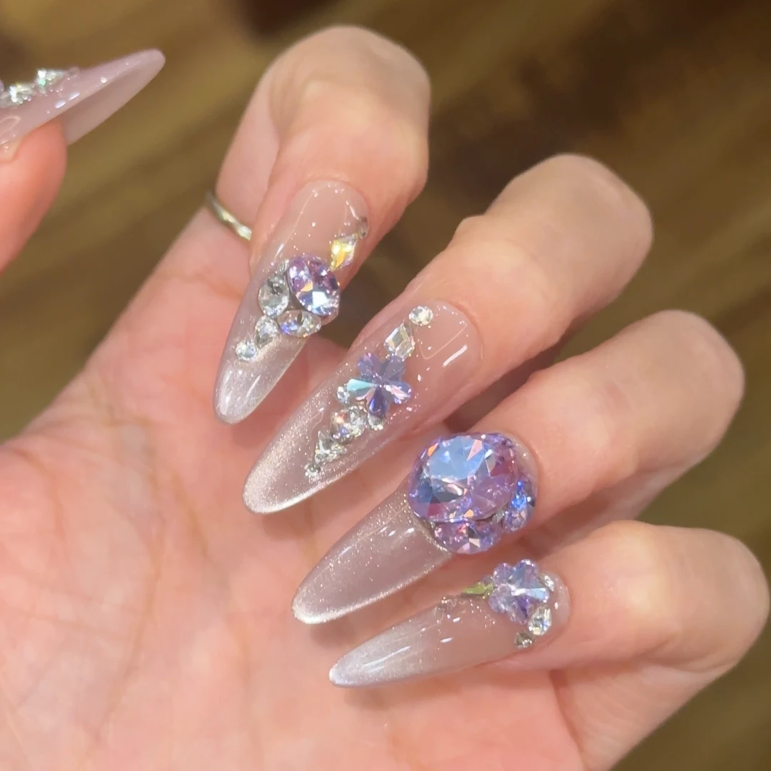 普罗旺斯 纯手工定制穿戴甲美甲成品美甲贴片10片