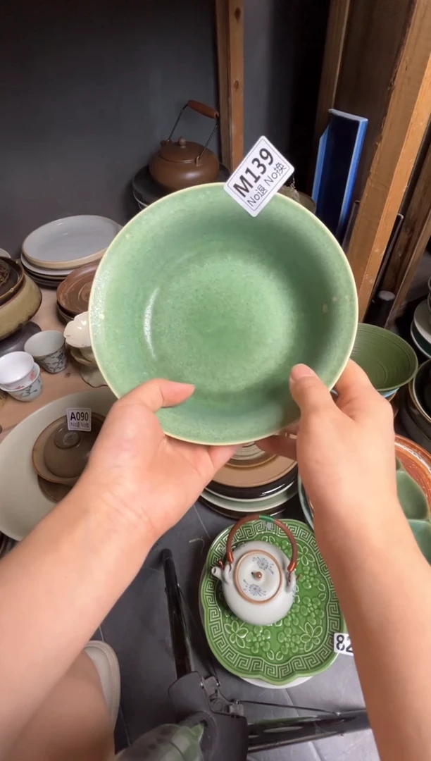 瓷片海**心m139微瑕美人醉反口碗