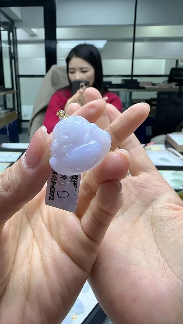 【闪购商品】翡翠颈饰18K金镶嵌佛公