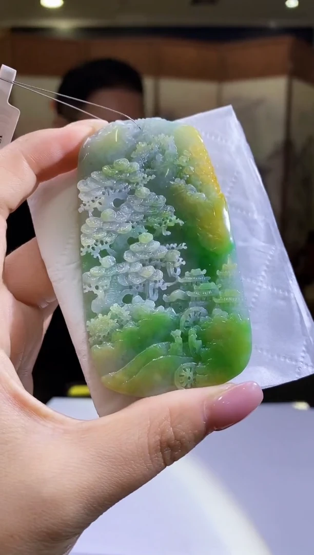 未镶嵌定制翡翠38/0909/W/山水