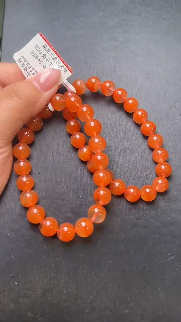 未镶嵌手串水晶红兔毛手串9m+ M55355X 多样性发一