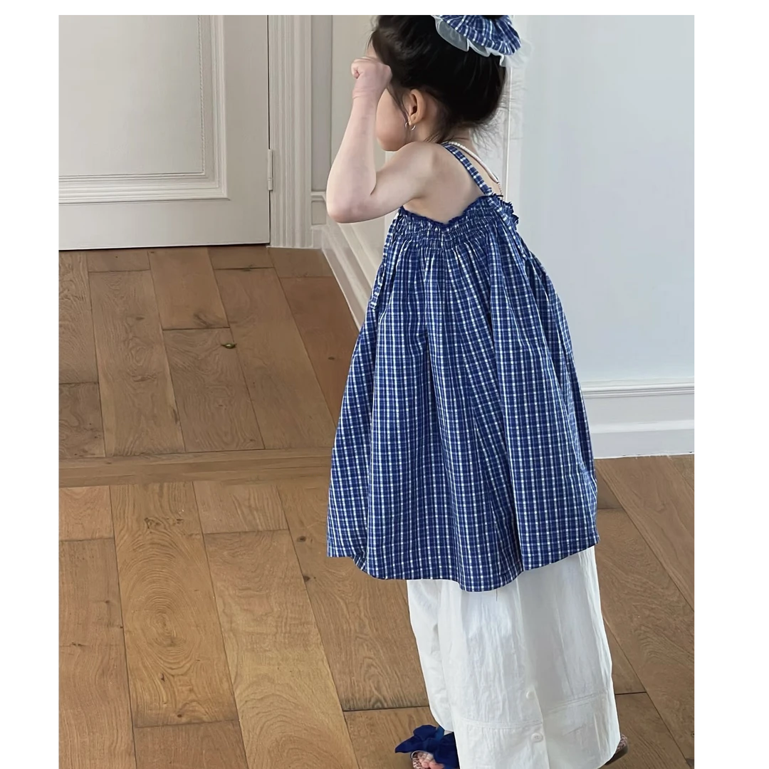 2025夏季新款女童套装韩版洋气时尚复古薄款