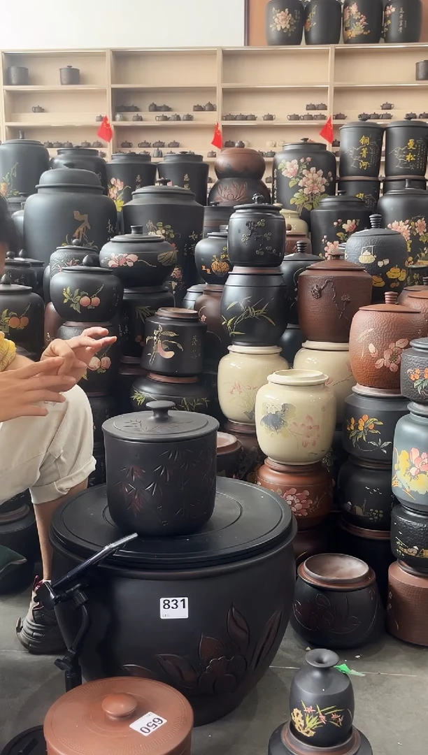 罐瑕疵茶叶罐   小五饼竹子  886