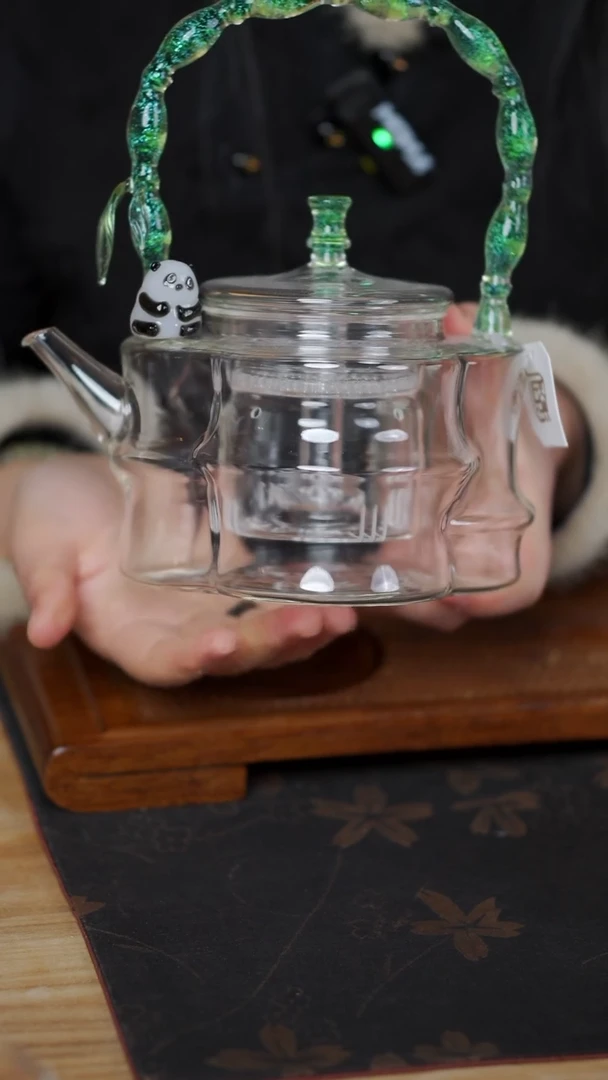 【闪购商品】晶焱   熊猫 蒸煮 提梁壶