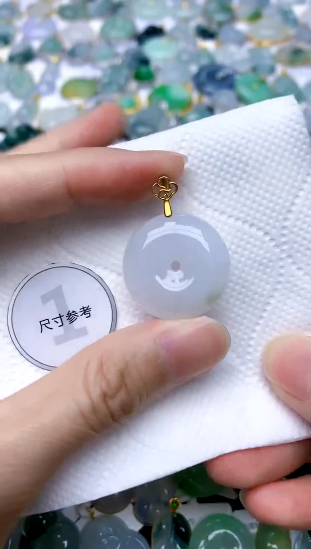 颈饰银S925镶嵌翡翠天然A货翡翠