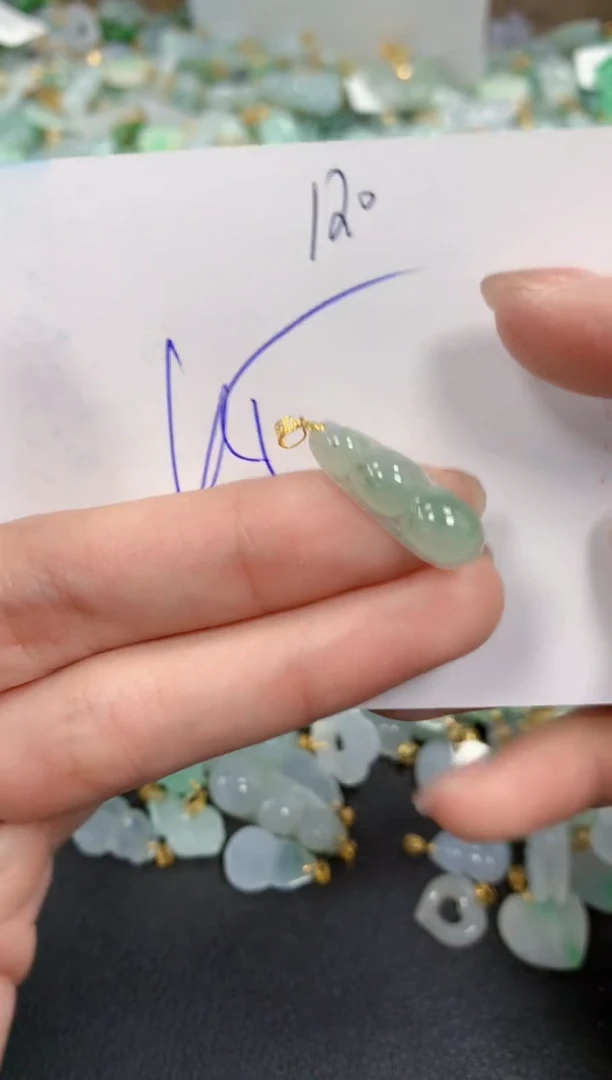 【闪购商品】翡翠颈饰18K金镶嵌 天然翡翠A货