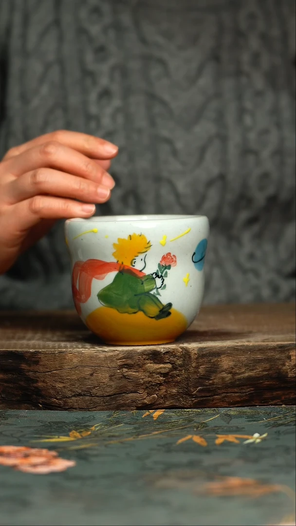 【闪购商品】杯釉下彩手工手绘同款陶器