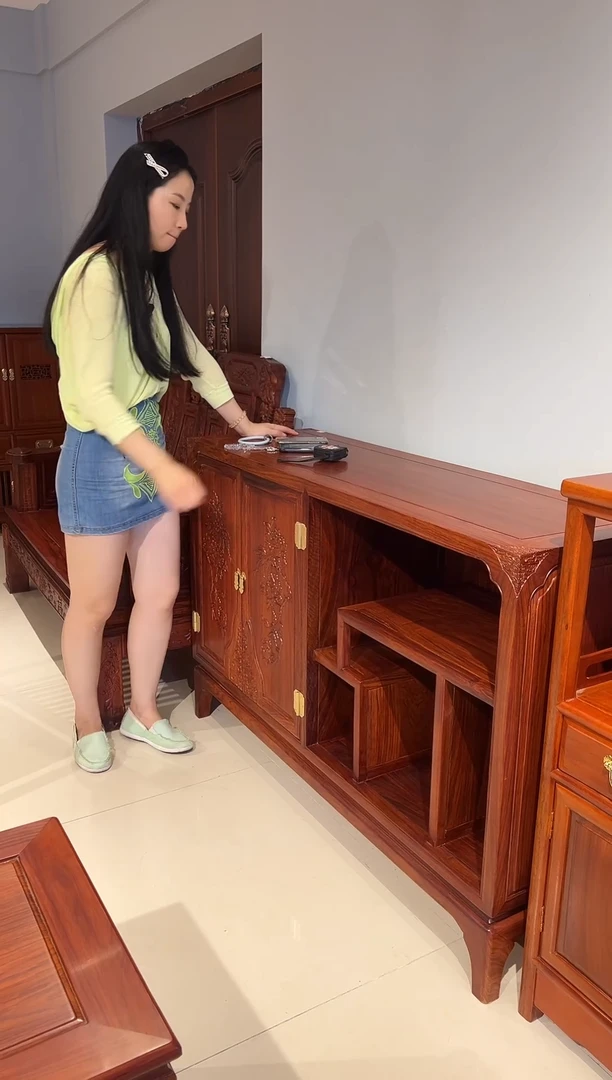 花梨木类成套家具刺猬紫檀餐边柜