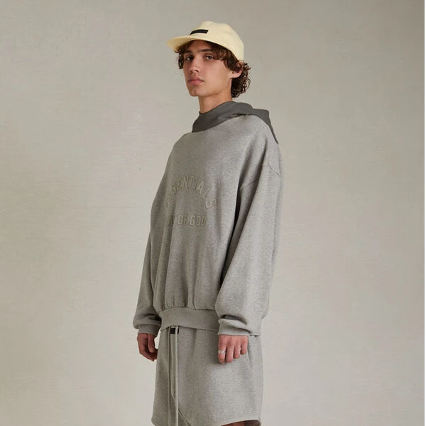 24SS ESSENTIALS撞色拼接连帽卫衣