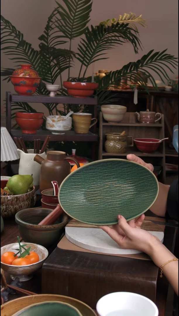 碗景德镇手工高温餐具海棠