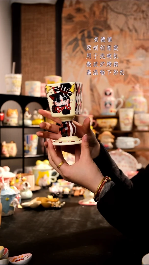 摆件陶旺的可以陶瓷手工手绘设计师款