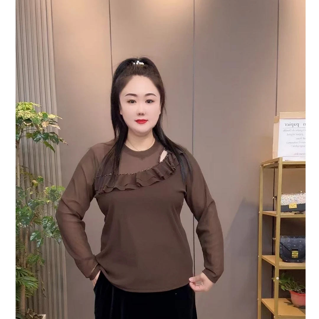 2025春季新款时尚气质设计感花边镂空减龄上衣