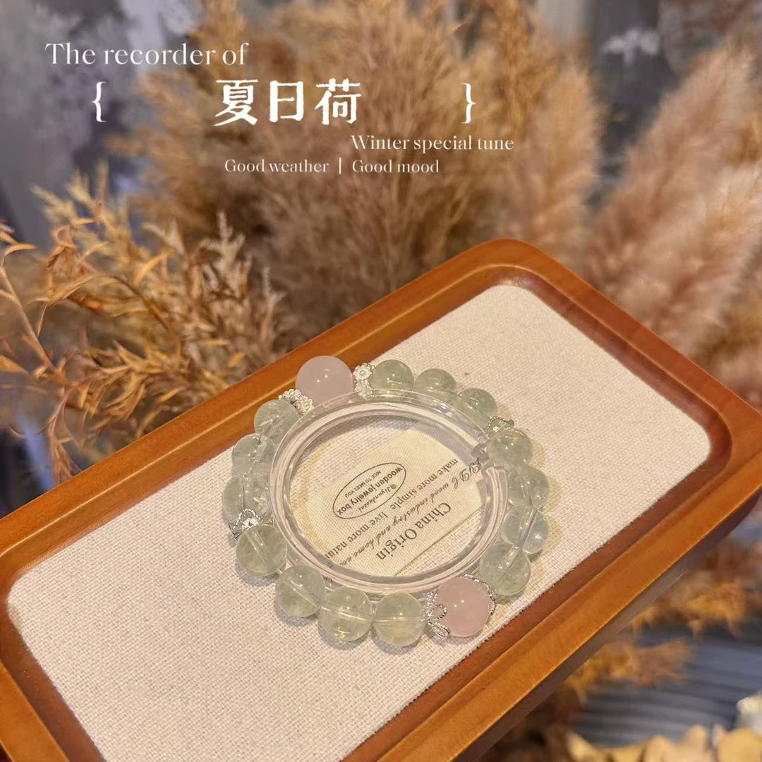 【喜饰原创 夏日荷】10mm绿阿赛手串 417 颜色微差多样性发一