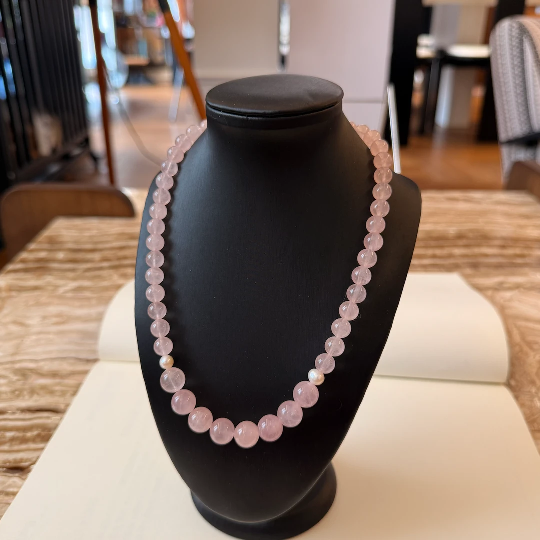 粉黛-粉水晶项链