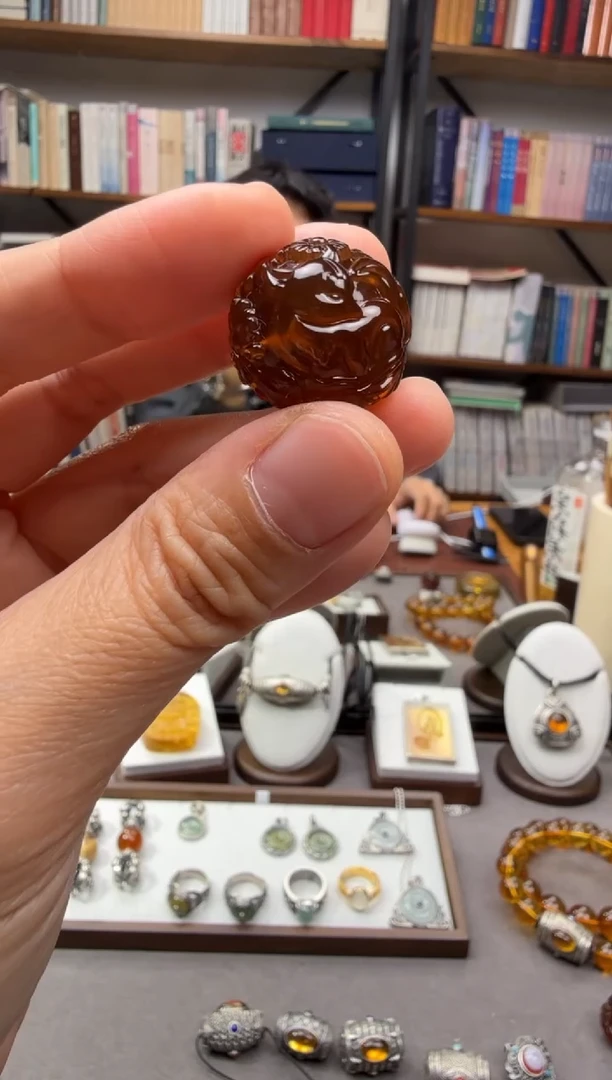 琥珀颈饰未镶嵌九尾狐单珠5